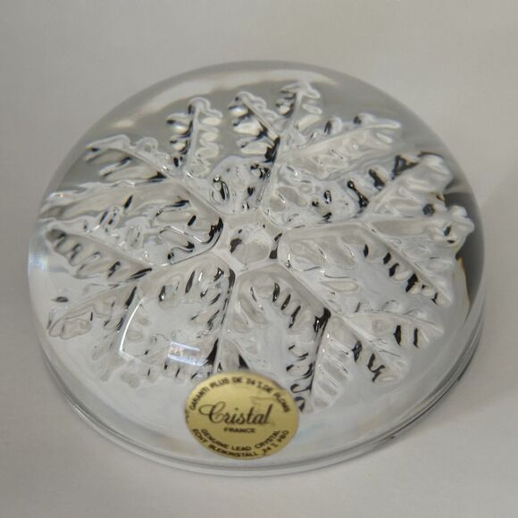 VINTAGE AVON Cristal 24% Lead Crystal Paperweight 3.5 France Clear Clean - Picture 1 of 10